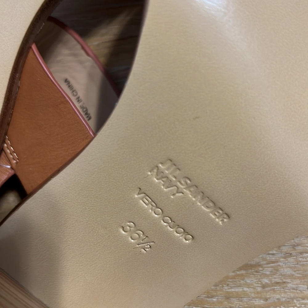 Jil Sander Tan Leather Studded Sandals size 36.5 or 6.5 New - Picture 7 of 10